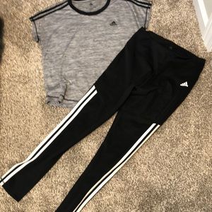 Black and white Adidas leggings only